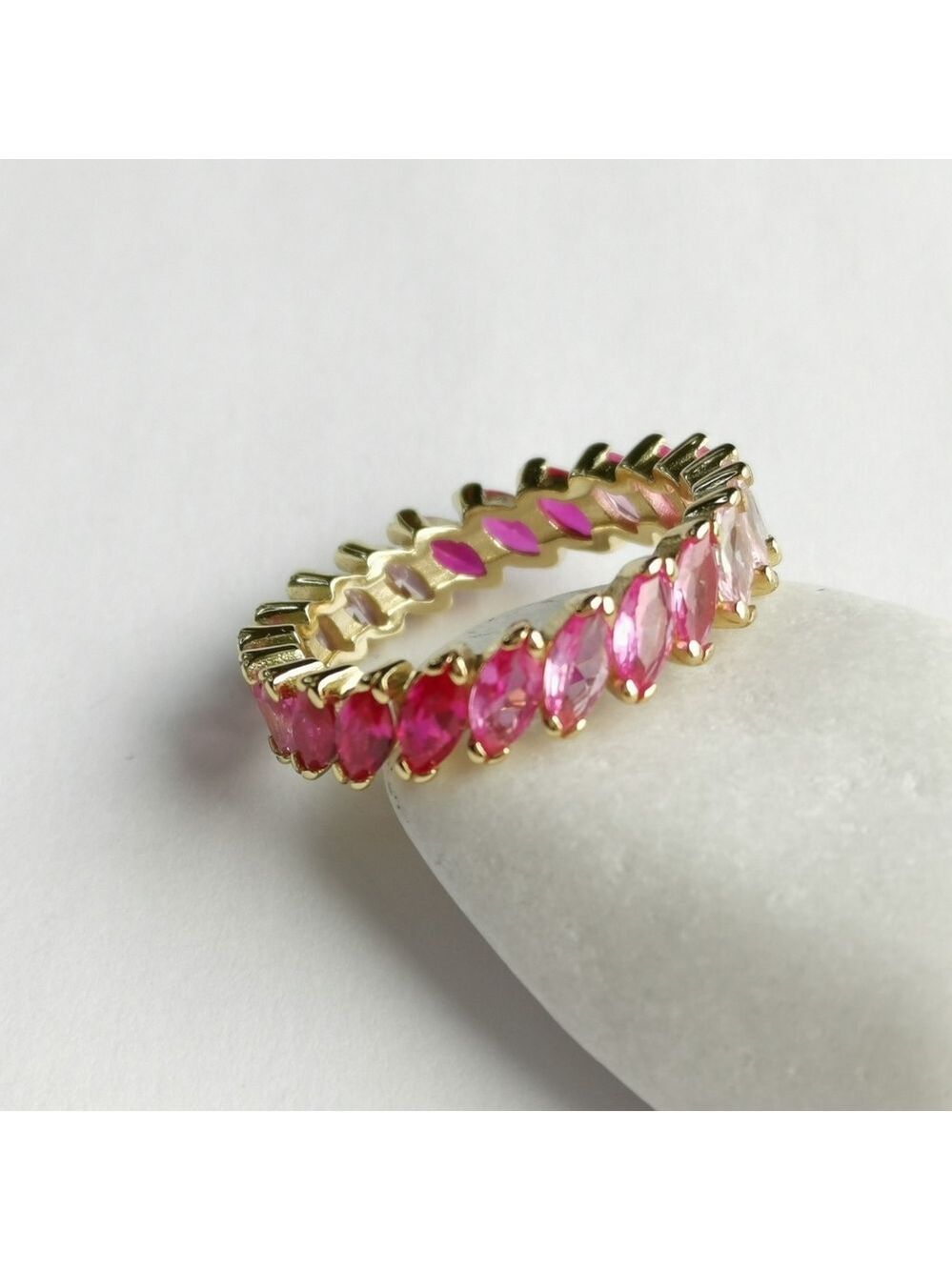 Spinel Eternity Band Ring in 14k Gold size 8 🆕 - Picture 7 of 11